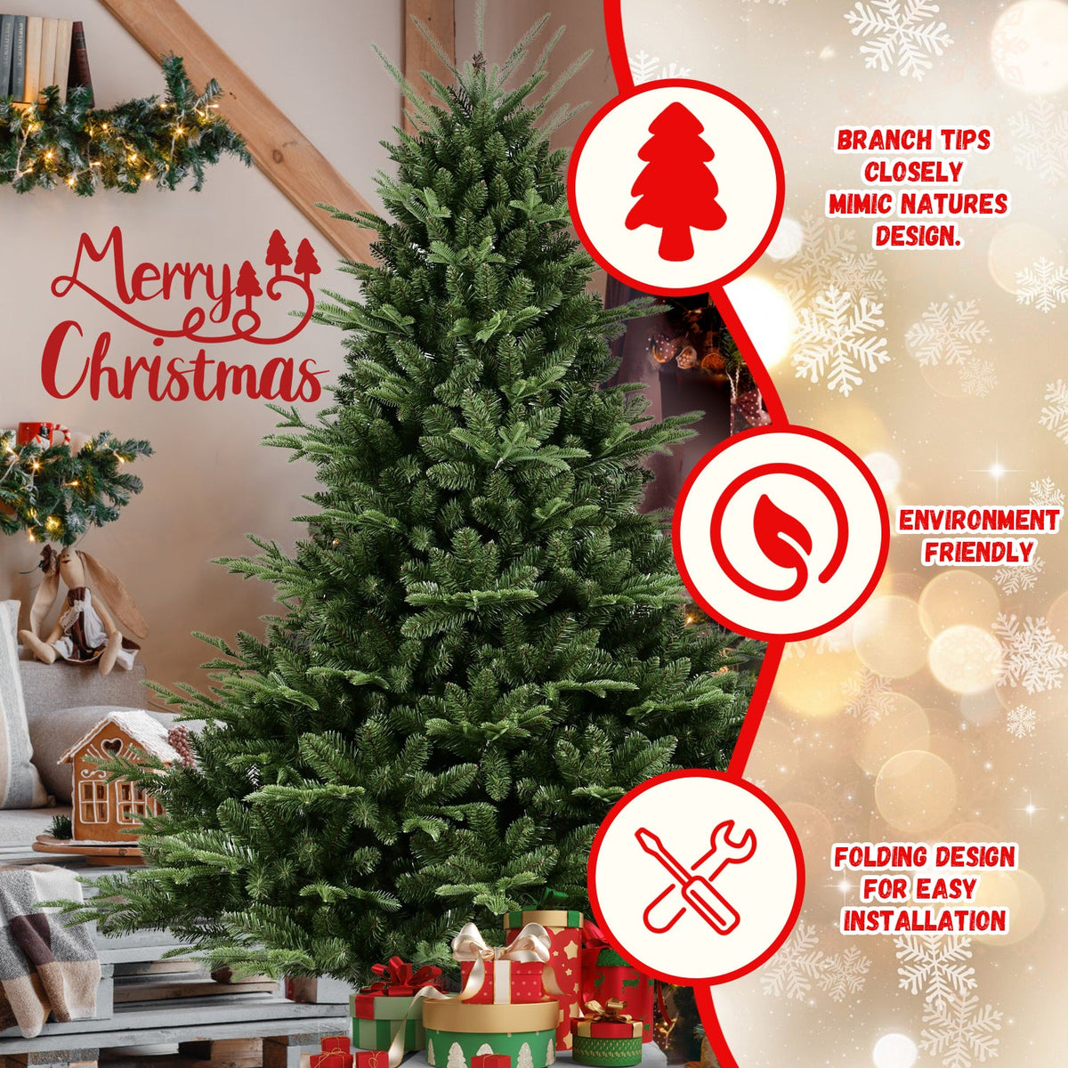 Full-Shaped 5FT Christmas Tree with 1129 Tips, photo 3 of 10