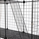 3-Tier Wire Cat Cage, Large Kennels Playpen with 3 Platforms, 3 Ramp Ladders and 4 Doors, Black