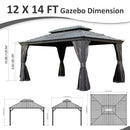 12' X 14' Hardtop Gazebo With Drainage System