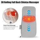Full Back Massager With Rolling Kneading Nodes Soothing Heating 3D Deep Tissue Shiatsu Chair Massage Pad For Lumbar Upper Lower Back Gift For Women Me