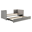 Twin Size Upholstered Daybed With Pop Up Trundle by HouseOfZazla