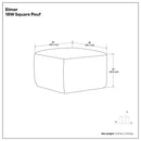 Elmer - Square Woven Pouf - Natural / Gray