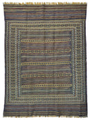Hand-Woven Afghani Maliki Wool Kilim Rug - 4'5" x 6'