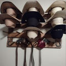 9 Cowboy Hat Rack | Cowboy Hat Holder | Rustic Western Hat Display | Handcrafted Wooden Organizer | Space-Saving Home Decor | Made in USA