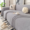 Textured Woven Modern Sofa Cover, Natural Blend Decorative Couch Throw Blanket by Slipcover KAS™