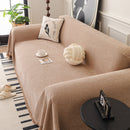 Textured Woven Modern Sofa Cover, Natural Blend Decorative Couch Throw Blanket