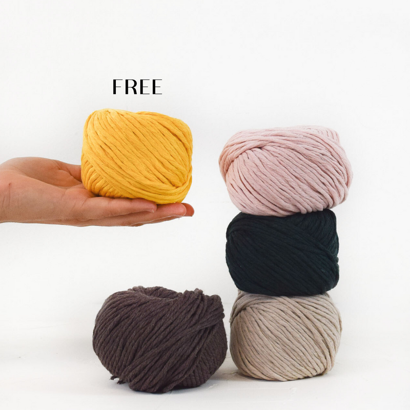 BUNDLE UP - GET 1 FREE // BUNDLE 5 BALLS of COTTON ZERO WASTE 3 MM
