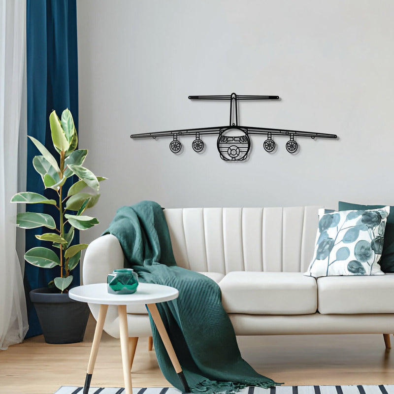 BAe 146 Front Metal Aircraft Wall Art - NCP0033