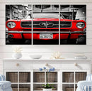 Red Mustang Car Wall Art – Framed Classic Vehicle Canvas by MyGreatCanvas | Canvas Wall Art Prints | Photo Prints & Wall Decor