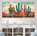 Colorful Cacti Wall Art – Framed Vibrant Succulent Canvas by MyGreatCanvas | Canvas Wall Art Prints | Photo Prints & Wall Decor