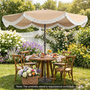 10 FT Outdoor Tassel Umbrella with Push Button Tilt by LJGDeals