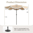 10 FT Outdoor Tassel Umbrella with Push Button Tilt by LJGDeals