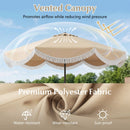 10 FT Outdoor Tassel Umbrella with Push Button Tilt by DirectDeals