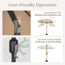 10 FT Outdoor Tassel Umbrella with Push Button Tilt by DirectDeals