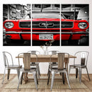 Red Mustang Car Wall Art – Framed Classic Vehicle Canvas by MyGreatCanvas | Canvas Wall Art Prints | Photo Prints & Wall Decor