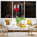 Red Wine and Bottle Canvas Print