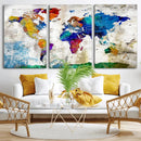 World Map Canvas Print – Framed Travel Map Wall Art for by MyGreatCanvas | Canvas Wall Art Prints | Photo Prints & Wall Decor