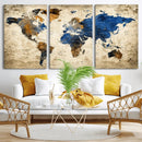 World Map Canvas Print – Detailed Map of the World Wall Art by MyGreatCanvas | Canvas Wall Art Prints | Photo Prints & Wall Decor