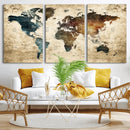 World Map Canvas Print – Detailed Map of the World Wall Art by MyGreatCanvas | Canvas Wall Art Prints | Photo Prints & Wall Decor
