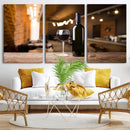 Wine and Bottle Wall Art Canvas Print by MyGreatCanvas | Canvas Wall Art Prints | Photo Prints & Wall Decor