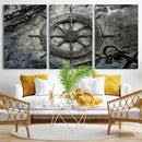 Ship Steering Wheel Vintage Wall Art Canvas Print by MyGreatCanvas | Canvas Wall Art Prints | Photo Prints & Wall Decor