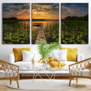 Lake and Flower Wall Art Canvas Print by MyGreatCanvas | Canvas Wall Art Prints | Photo Prints & Wall Decor