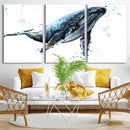 Watercolor Whale Wall Art Canvas Print by MyGreatCanvas | Canvas Wall Art Prints | Photo Prints & Wall Decor