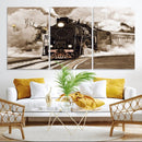 Black Steam Train Canvas Wall Art Print Steam Locomotive Art
