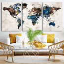 World Map Canvas Print – Framed Travel Map Wall Art for by MyGreatCanvas | Canvas Wall Art Prints | Photo Prints & Wall Decor