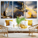 Large Abstract Wall Art Print - Gold and Blue Abstract by MyGreatCanvas | Canvas Wall Art Prints | Photo Prints & Wall Decor