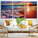 Colorful Coastal Sunset on the Beach Canvas Print, Ocean
