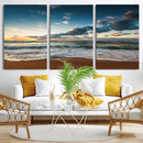 Ocean Beach Wall Art Canvas Print Sunset Artwork Print