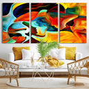 Human Love Figures Abstract Wall Art Canvas Print