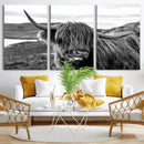 Longhorn Steer Canvas Print Wall Art, Highland Cow Canvas by MyGreatCanvas | Canvas Wall Art Prints | Photo Prints & Wall Decor