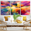 Blazing Vibrant Colors Cloud Wall Art Canvas Print