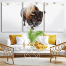 Bison Winter Wall Art Canvas Print For Farmhouse Decor