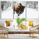 Bison Wall Art Canvas Print For Farmhouse, Animal Canvas