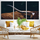 Texas Longhorn Bull Wall Art Canvas Print - Large Framed by MyGreatCanvas | Canvas Wall Art Prints | Photo Prints & Wall Decor