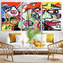 Picasso Style Art Abstract Canvas Wall Art Print , Colorful