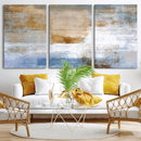 Blue Multi Panel Abstract Wall Art Canvas, Abstract Blue and