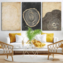 Tree Rings Canvas Wall Art Print – Minimalist Natural