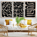 Canvas Print Wall Art Abstract Art Boho, Framed Boho Art