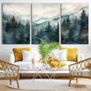 Serenity Forest Wall Art Canvas | Foggy Mountain Landscape