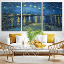 Vincent van Gogh Starry Night over the Rhone Abstract Wall