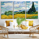 Wheatfield With Cypresses By Van Gogh Painting Wall Art