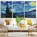 Vincent Van Gogh The Starry Night Abstract Wall Art Canvas