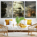 Pirate Ship War Wall Art Canvas Print by MyGreatCanvas | Canvas Wall Art Prints | Photo Prints & Wall Decor