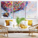 Don't Look Up Movie Canvas Wall Art - Vibrant Floating House