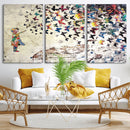 Banksy Wall Art - Banksy Girl Butterfly Graffiti Wall Art