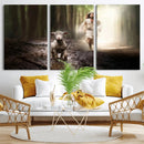 Jesus Canvas Wall Art - Jesus Running After Lost Lamb,